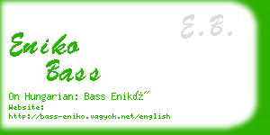 eniko bass business card